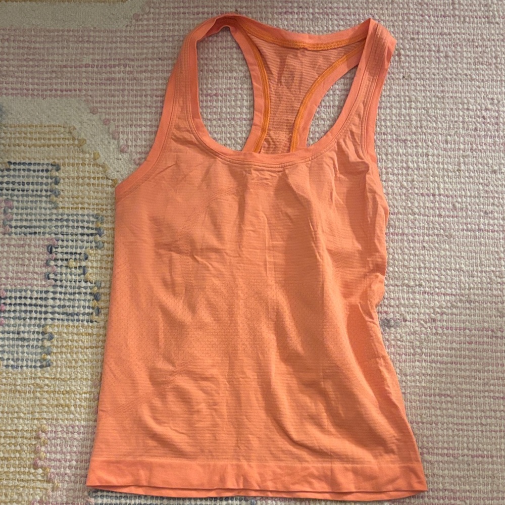 Lululemon Athletica orange Tank Top